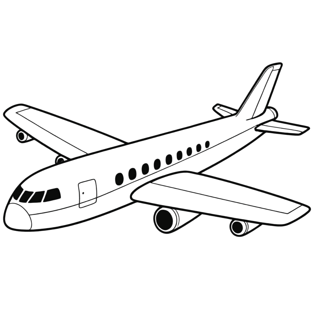Aereo da colorare