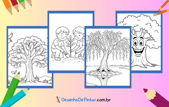 Alberi da colorare