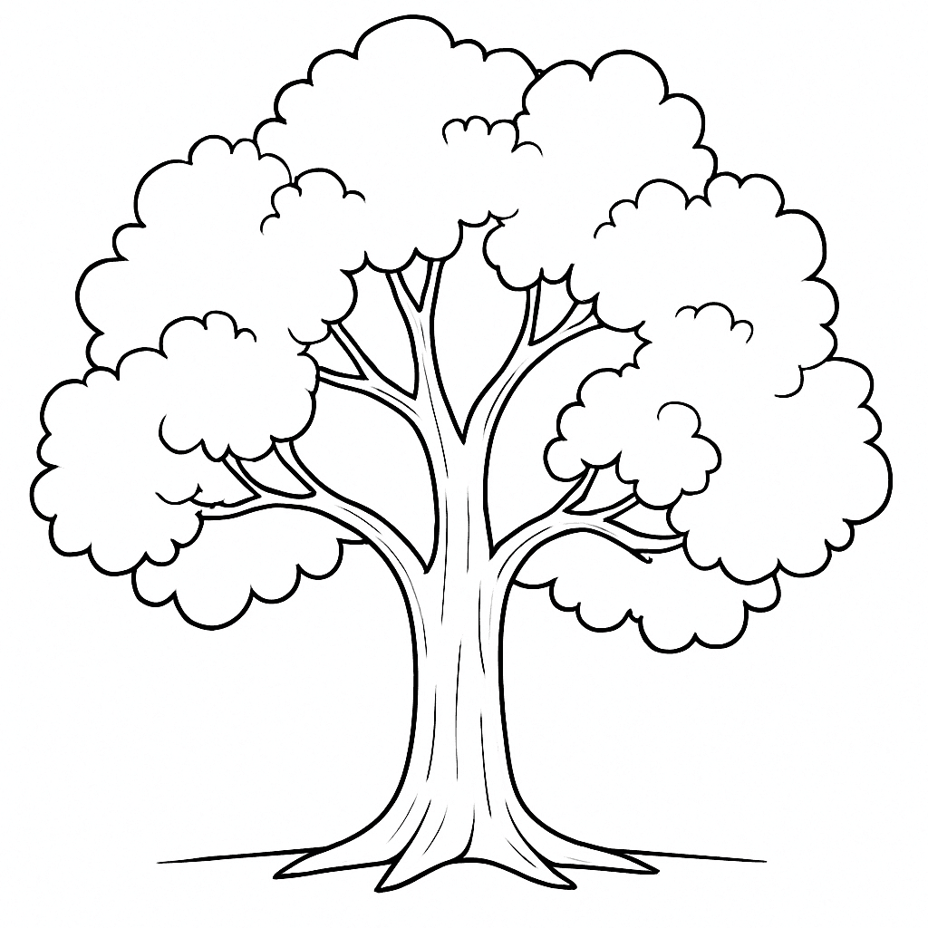 Albero classico da colorare