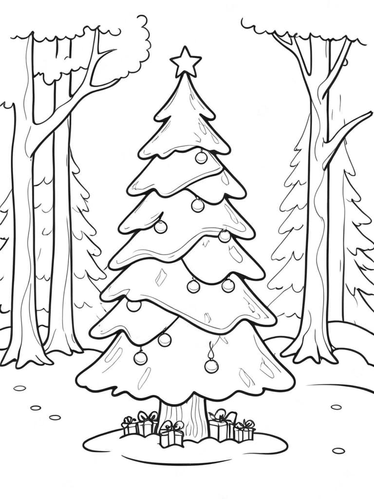 Albero di Natale da colorare 2