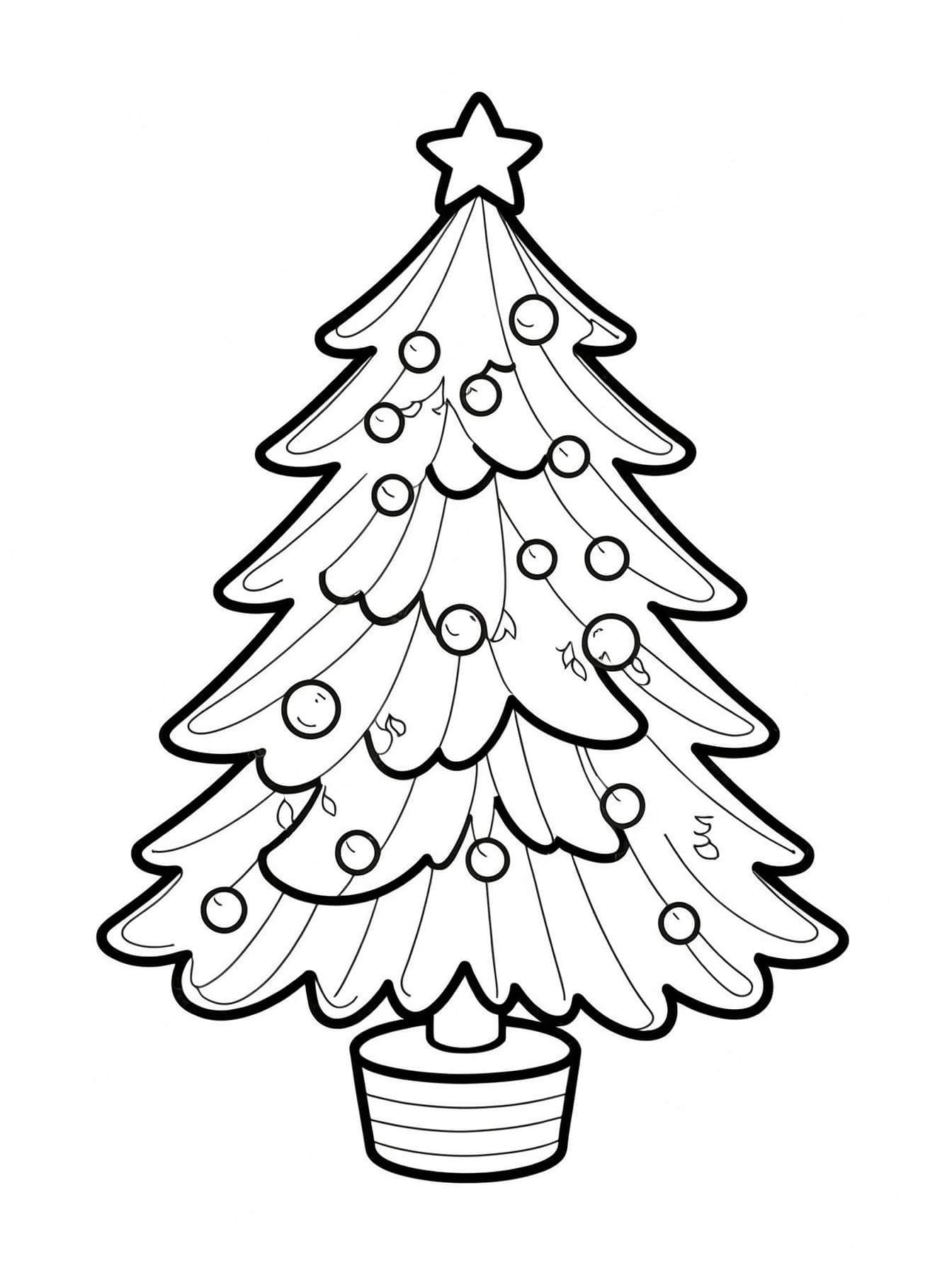 Albero di Natale da colorare 4