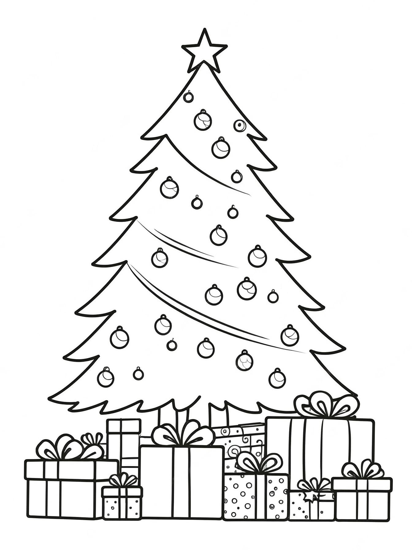 Albero di Natale da colorare 7