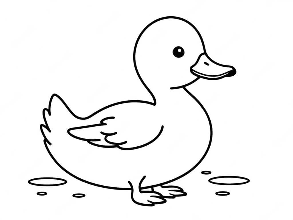 Anatra per bambini da colorare