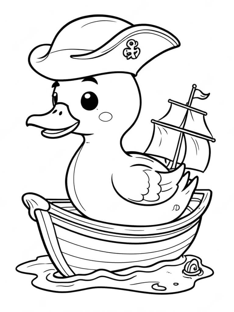 Anatroccolo pirata da colorare