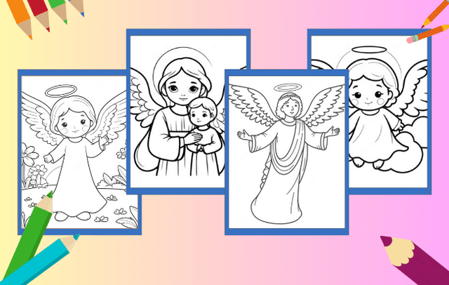 Angeli da colorare