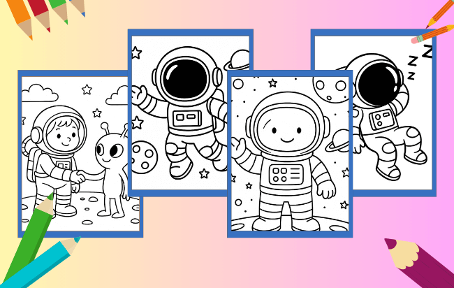 Astronauta da colorare
