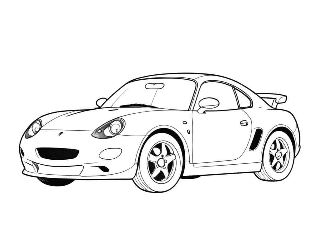 Auto minimalista da colorare