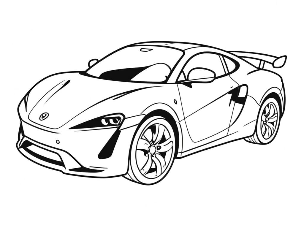 Auto sportiva da colorare
