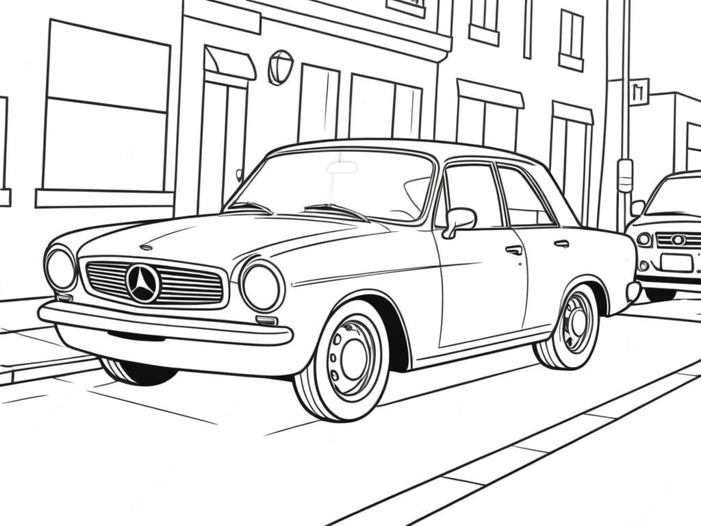 Auto d'epoca da colorare