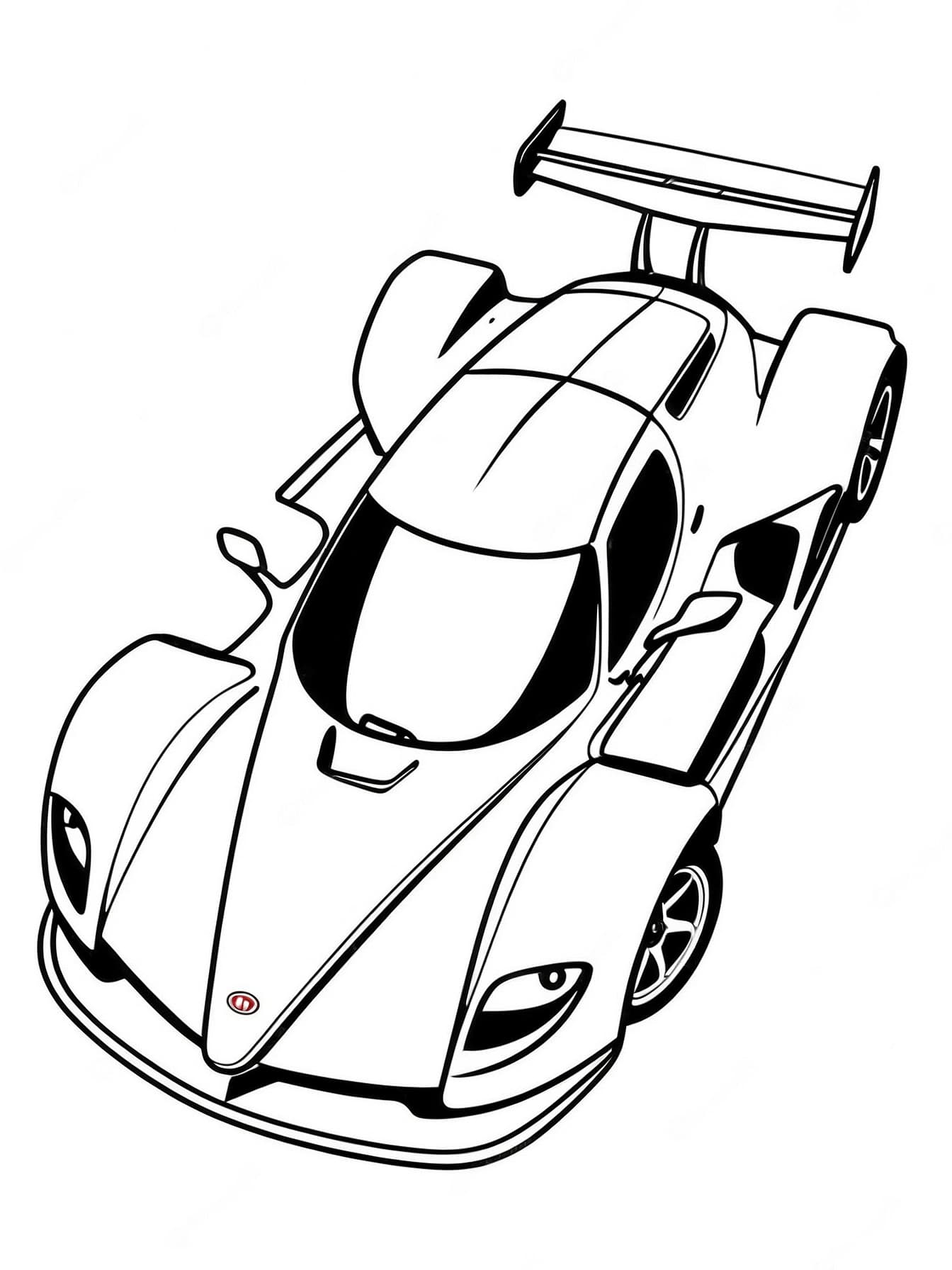 Auto da corsa sportiva da colorare