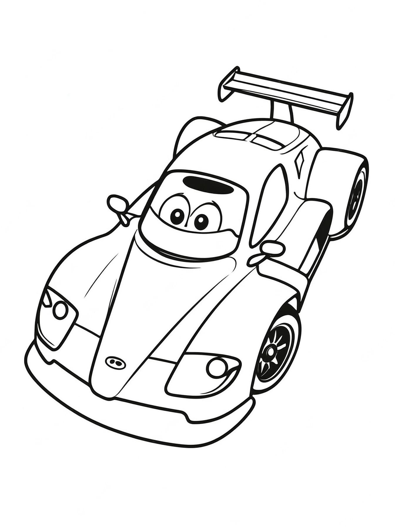 Auto da corsa numero 5 da colorare