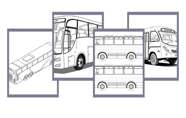 Autobus da colorare