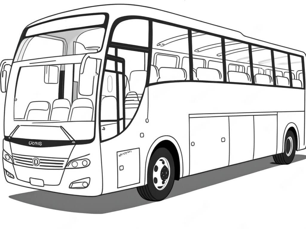 Autobus da viaggio da colorare