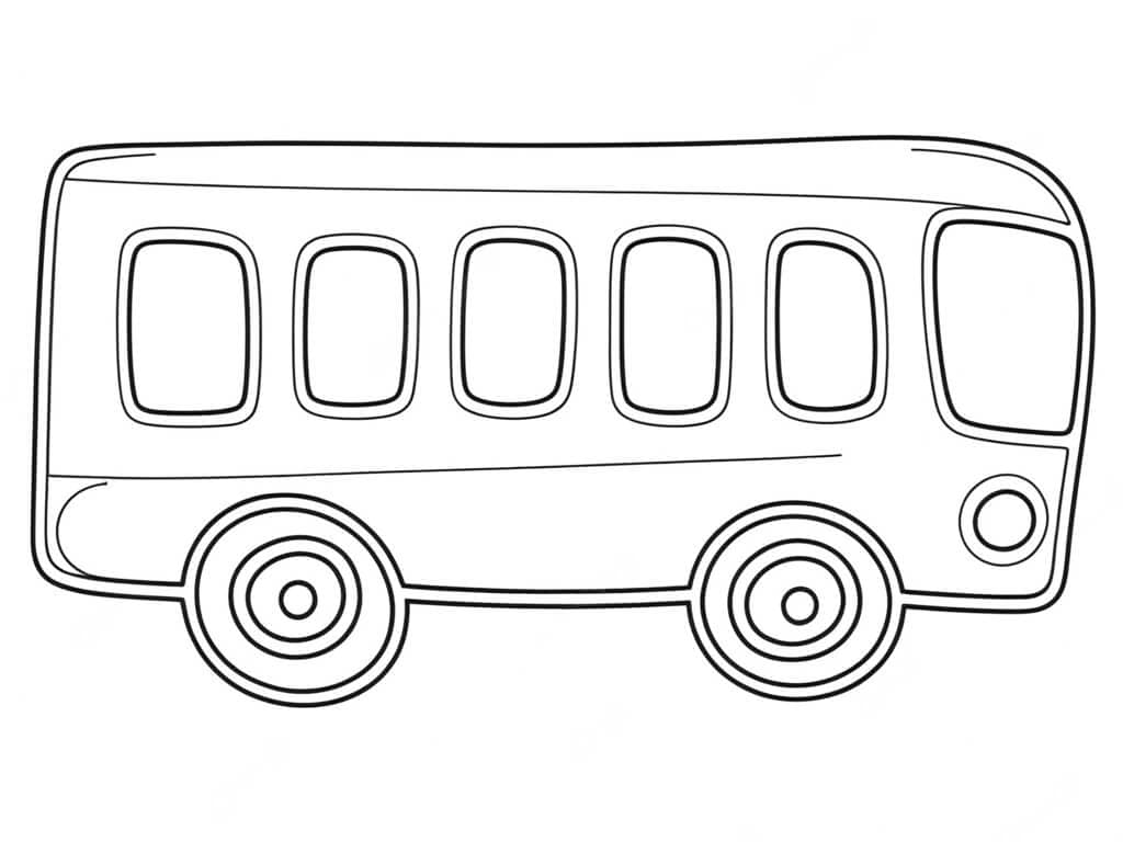 Autobus per bambini da colorare