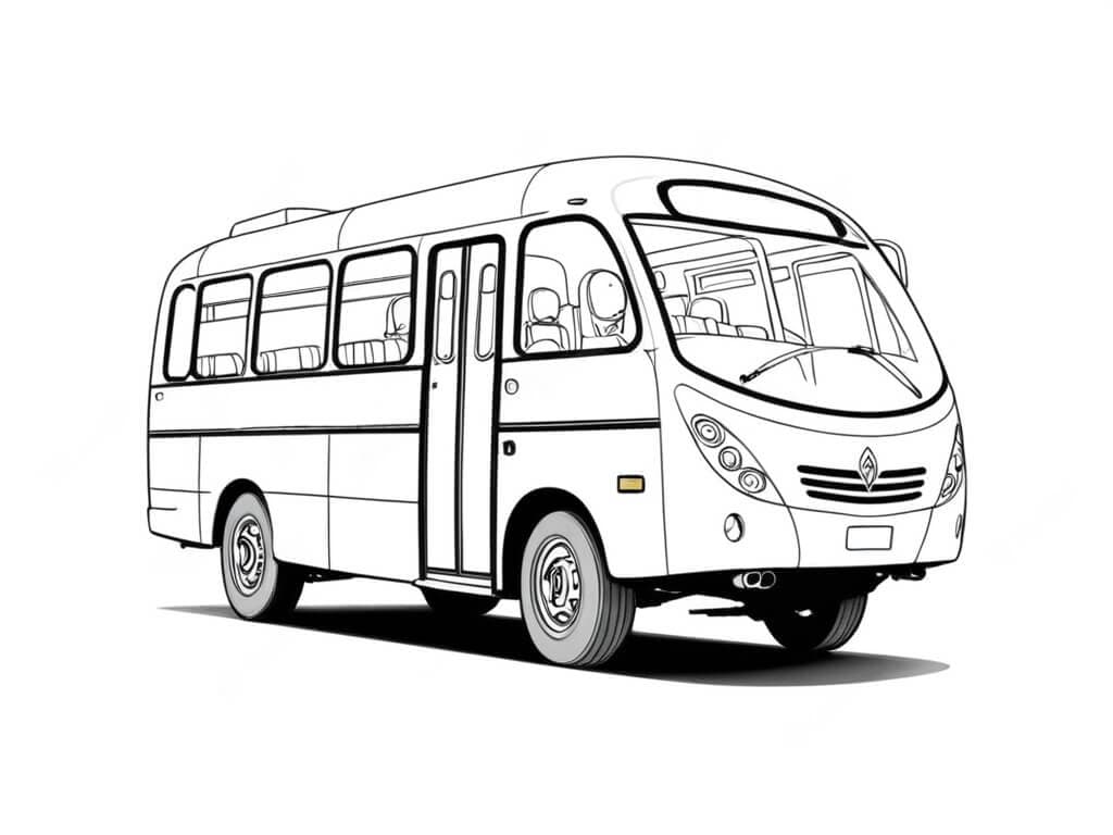 Autobus scolastico da colorare