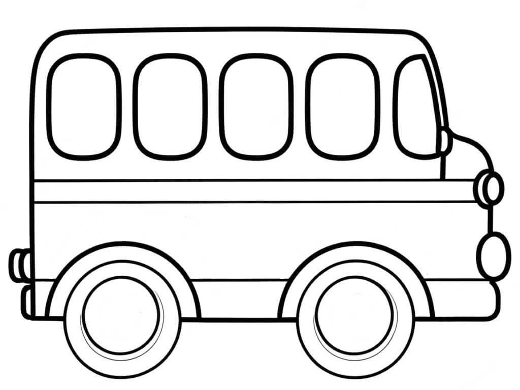 Autobus semplice da colorare