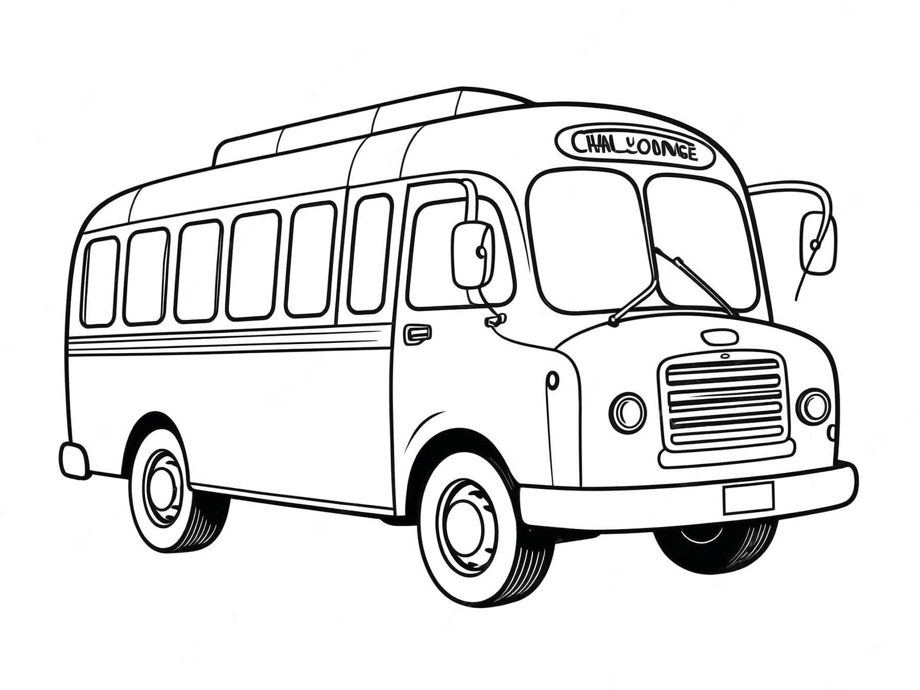 Autobus straniero da colorare