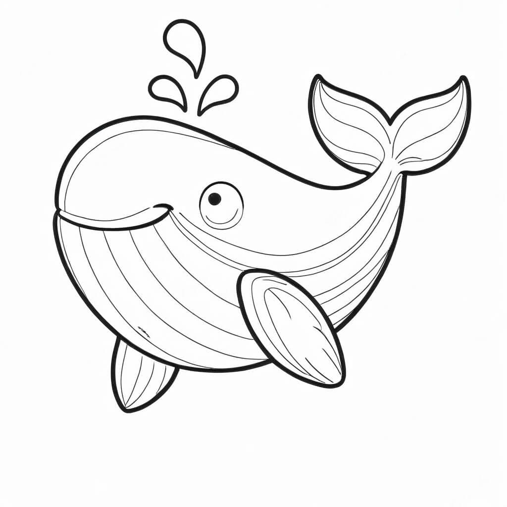 Balena per bambini da colorare