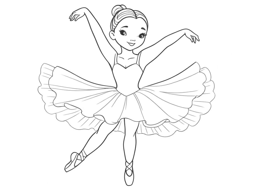 Ballerina bambina da colorare