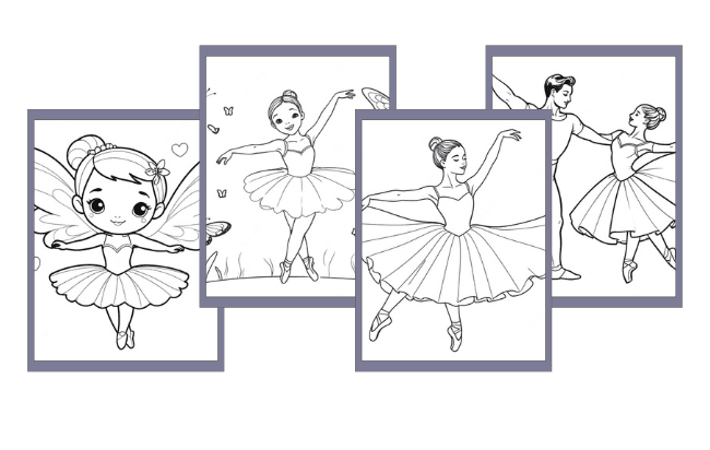Ballerina da colorare