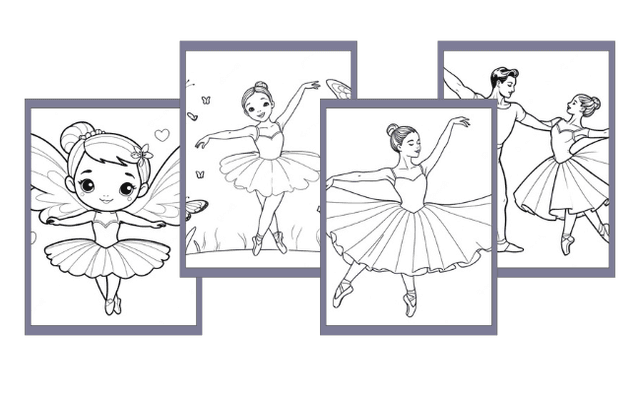 Ballerina da colorare