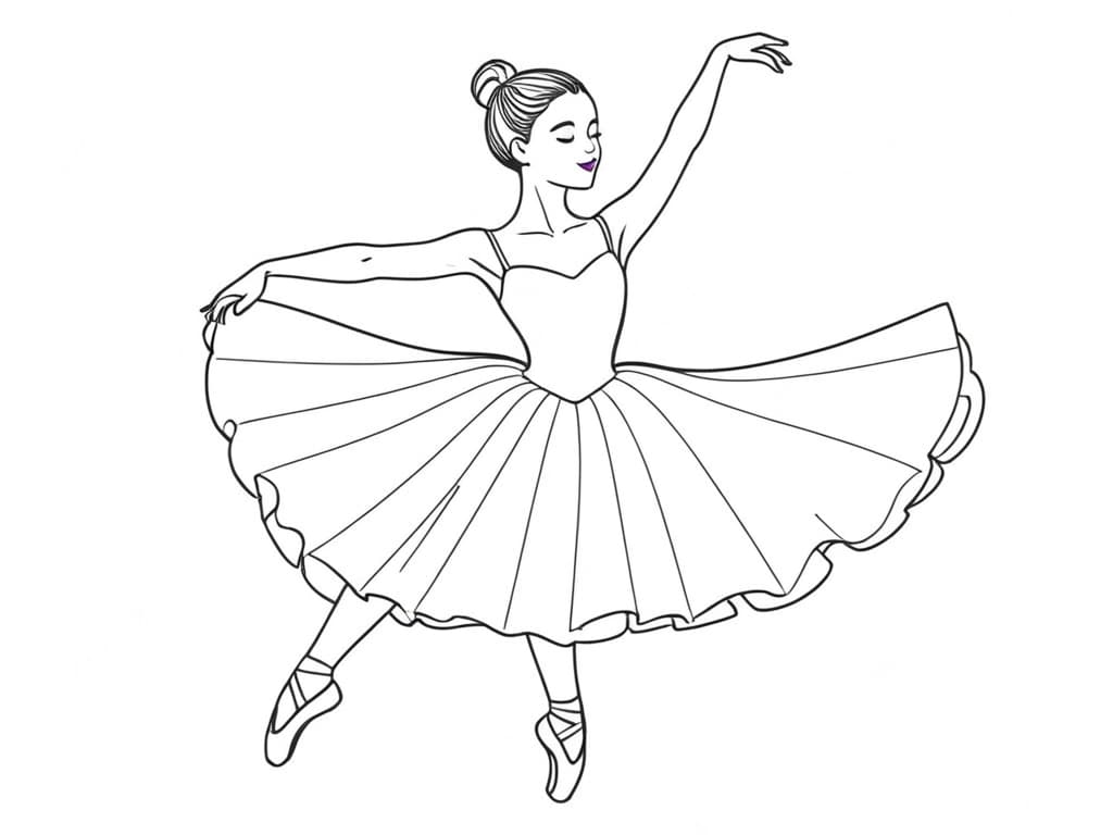 Ballerina da colorare