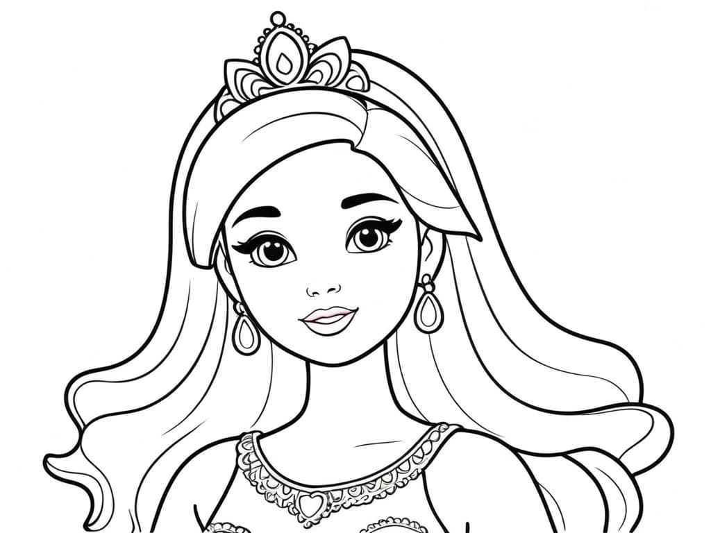 Barbie principessa ereditiera da colorare