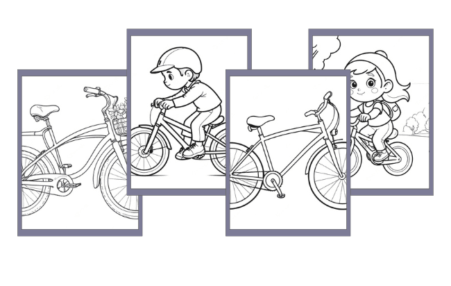 Bicicletta da colorare
