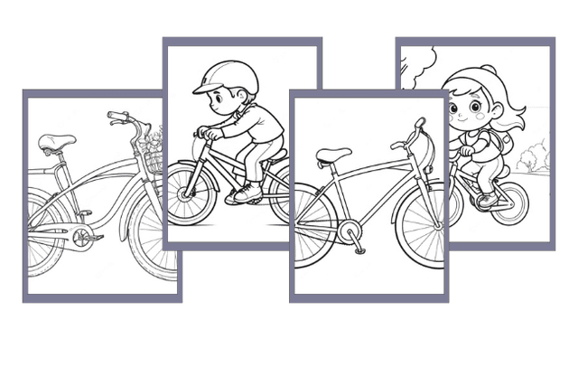 Bicicletta da colorare