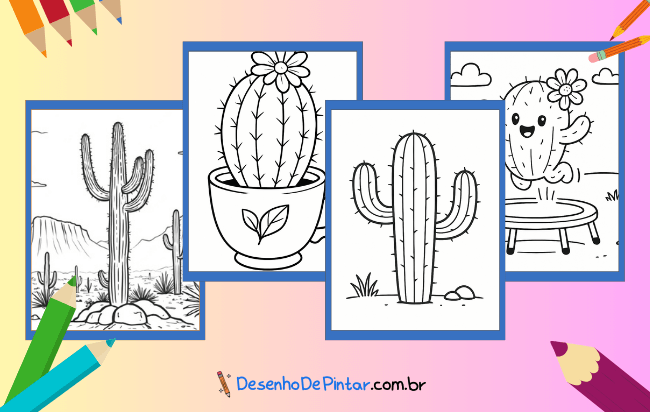 Cactus da colorare