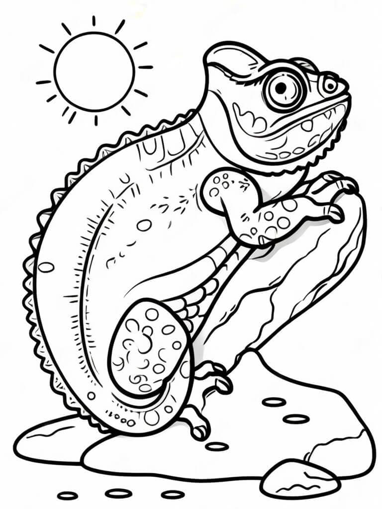 Camaleonte al sole