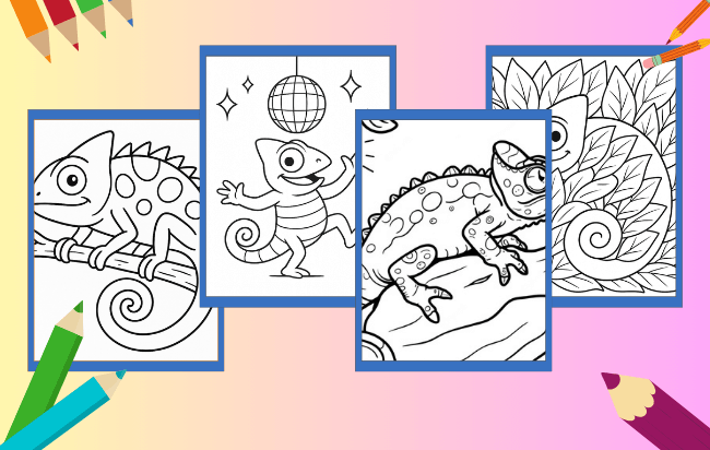 Camaleonte da colorare