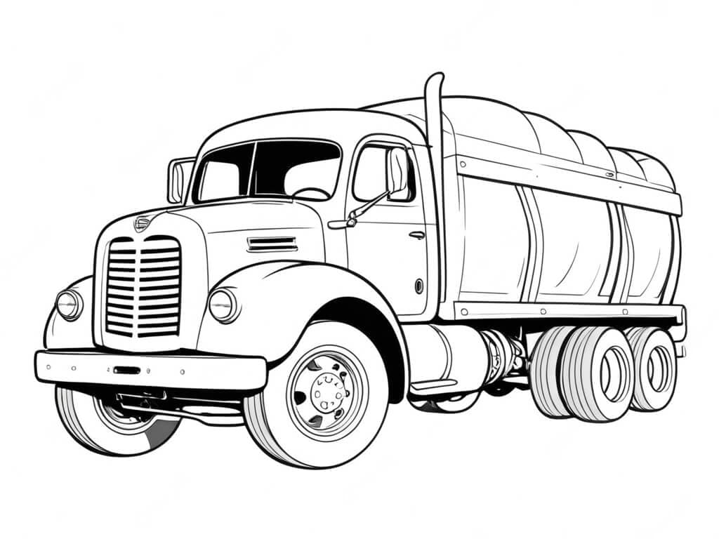 Camion semplice da colorare