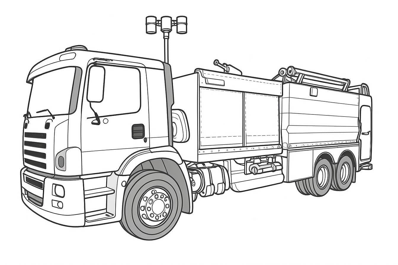 Camion dei pompieri da colorare