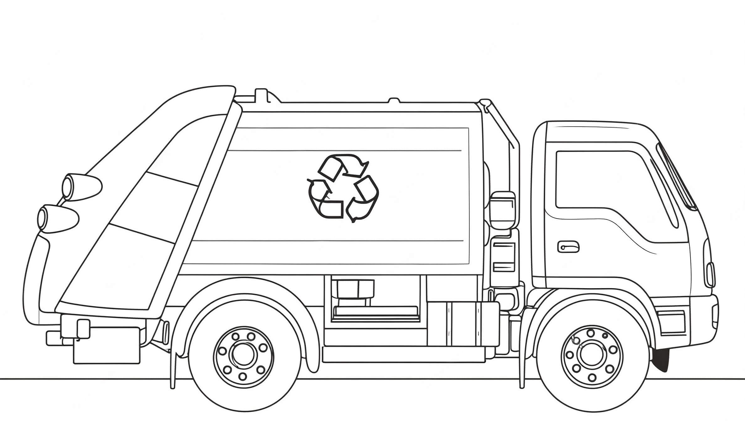 Camion della spazzatura da colorare