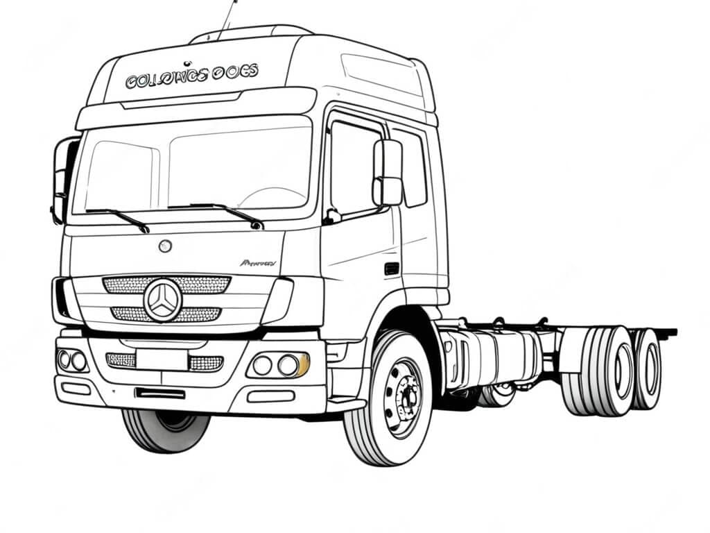 Camion Mercedes 2 da colorare