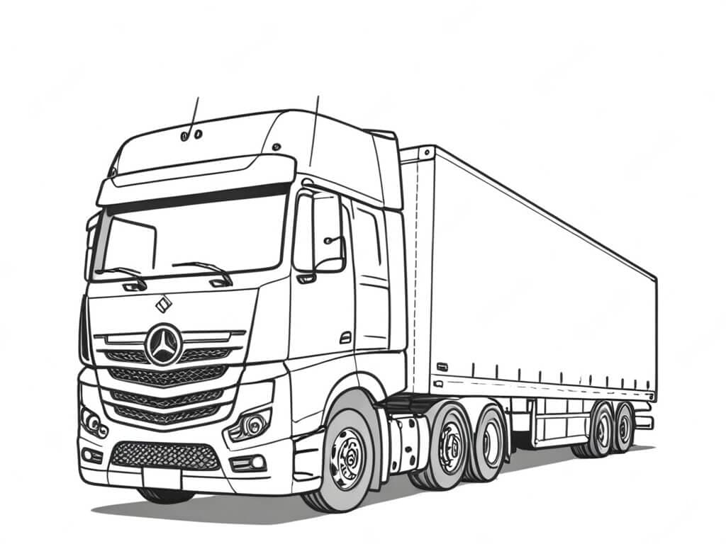 Camion Mercedes da colorare
