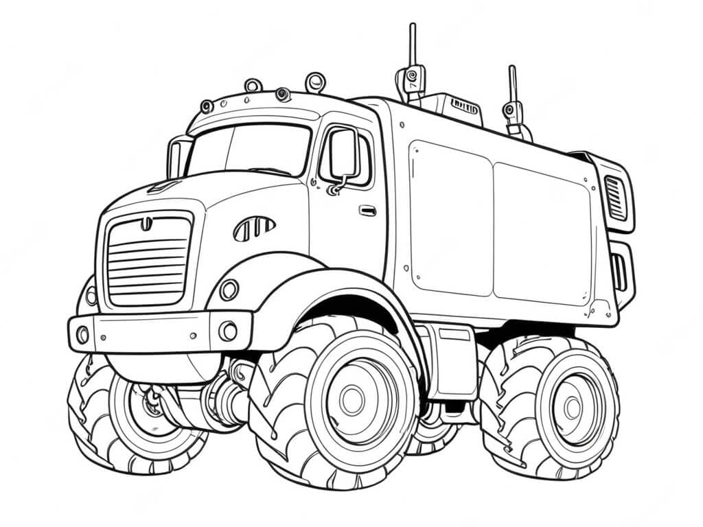 Camion robot da colorare