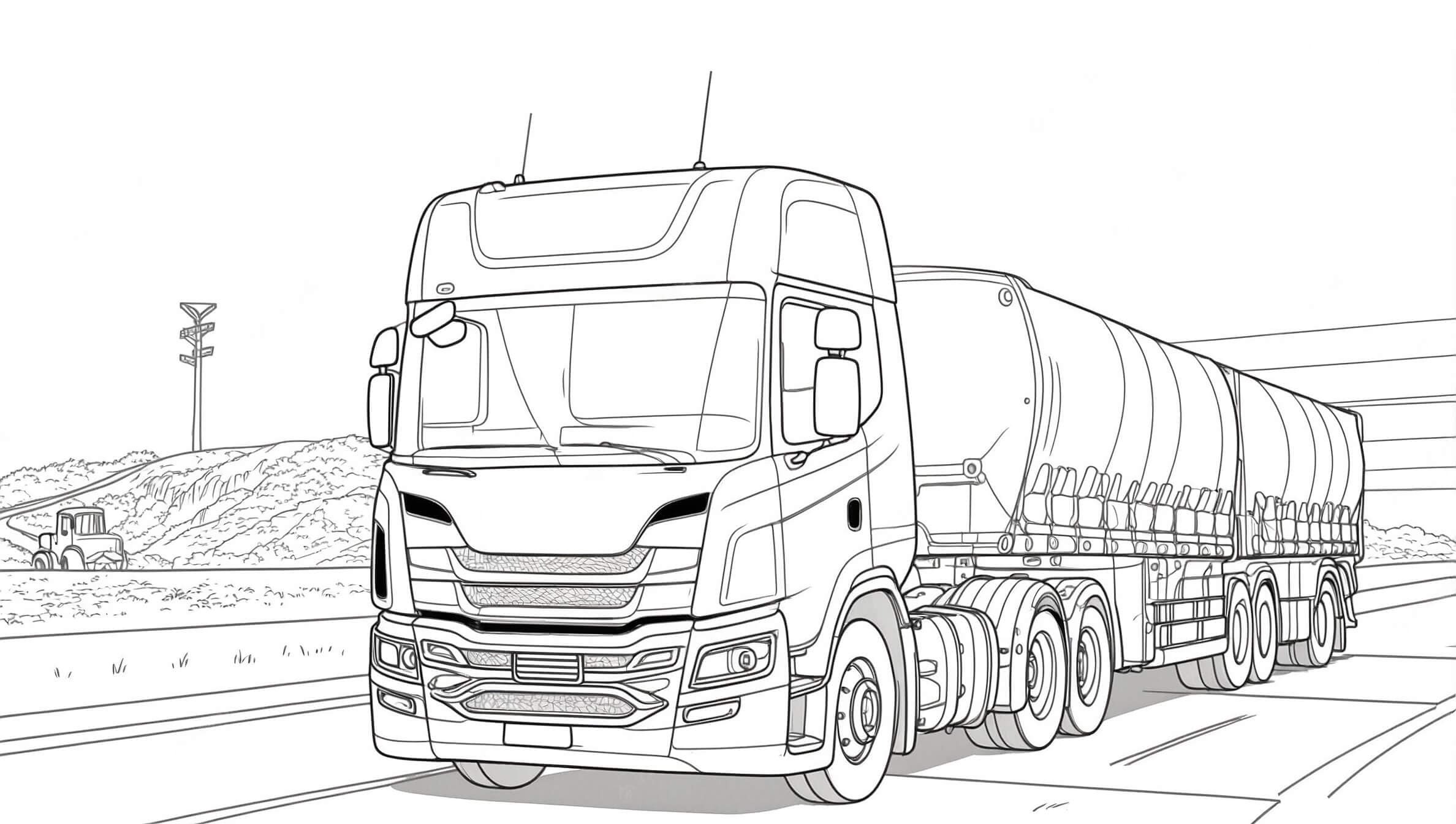 Camion Scania da colorare