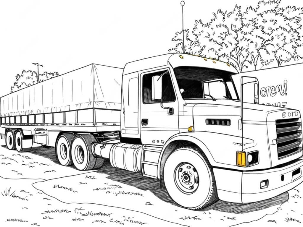Scania 113 semplice da colorare