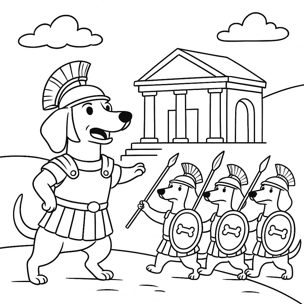 Bassotto romano da colorare