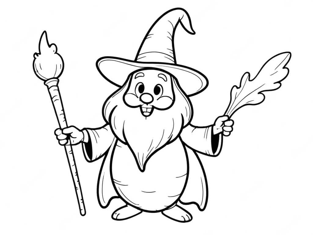 Carota mago da colorare