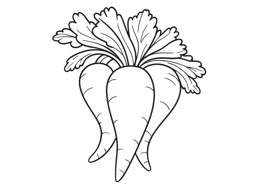 Gruppo di carote da colorare