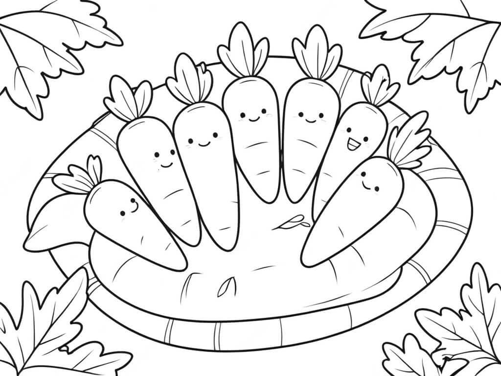 Tante carote da colorare