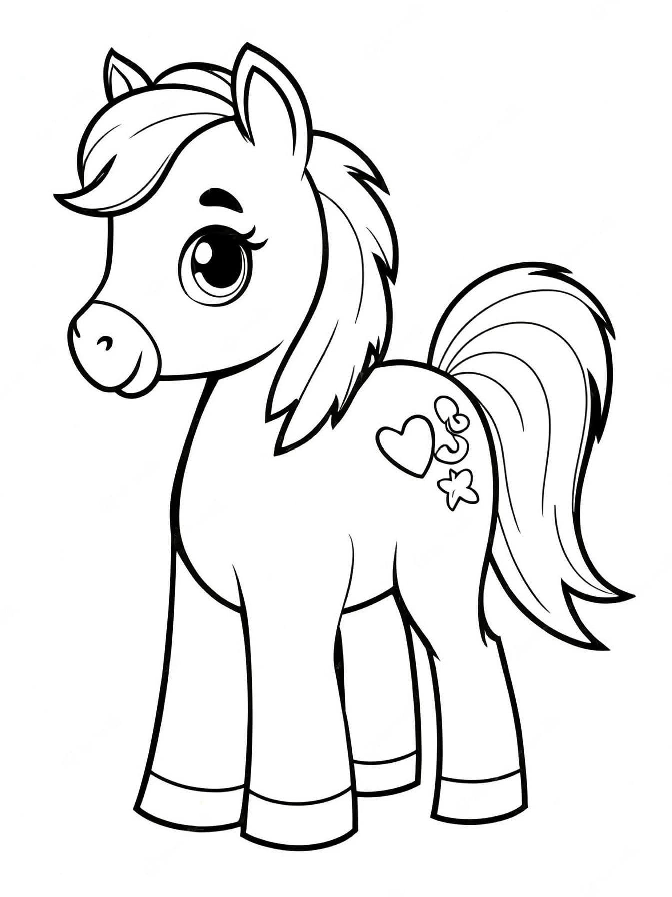 Cavallo per bambini da colorare