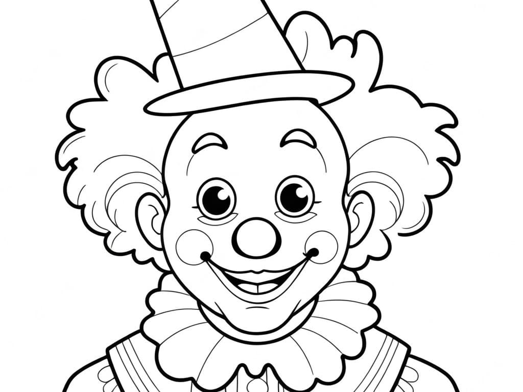 Clown felice da colorare