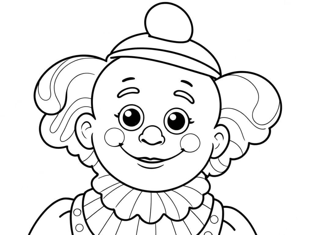 Clown per bambini da colorare