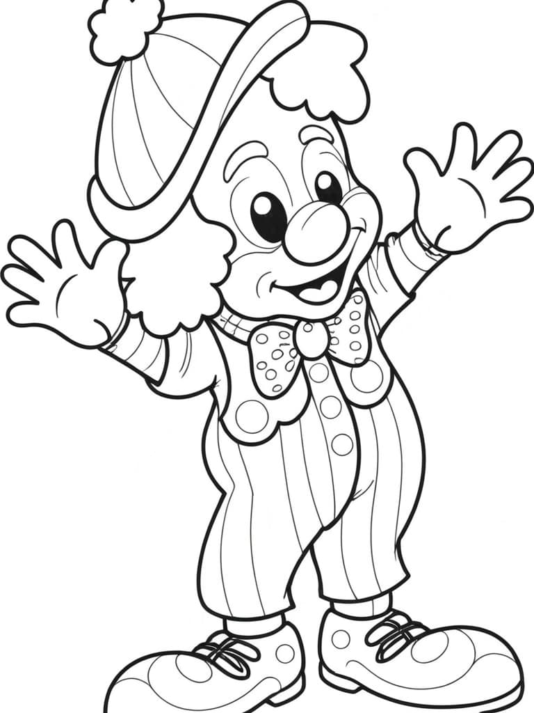 Mini clown da colorare