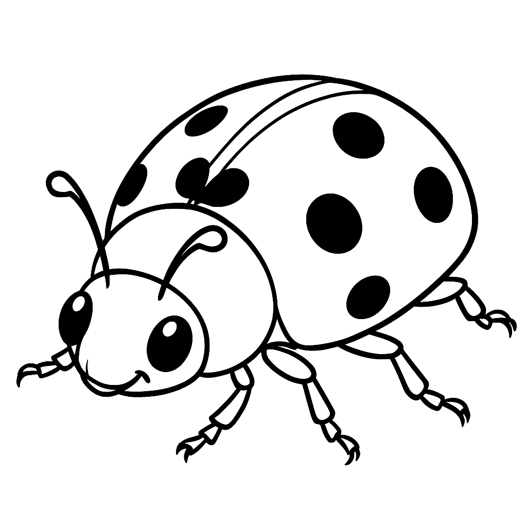 Coccinella realistica da colorare