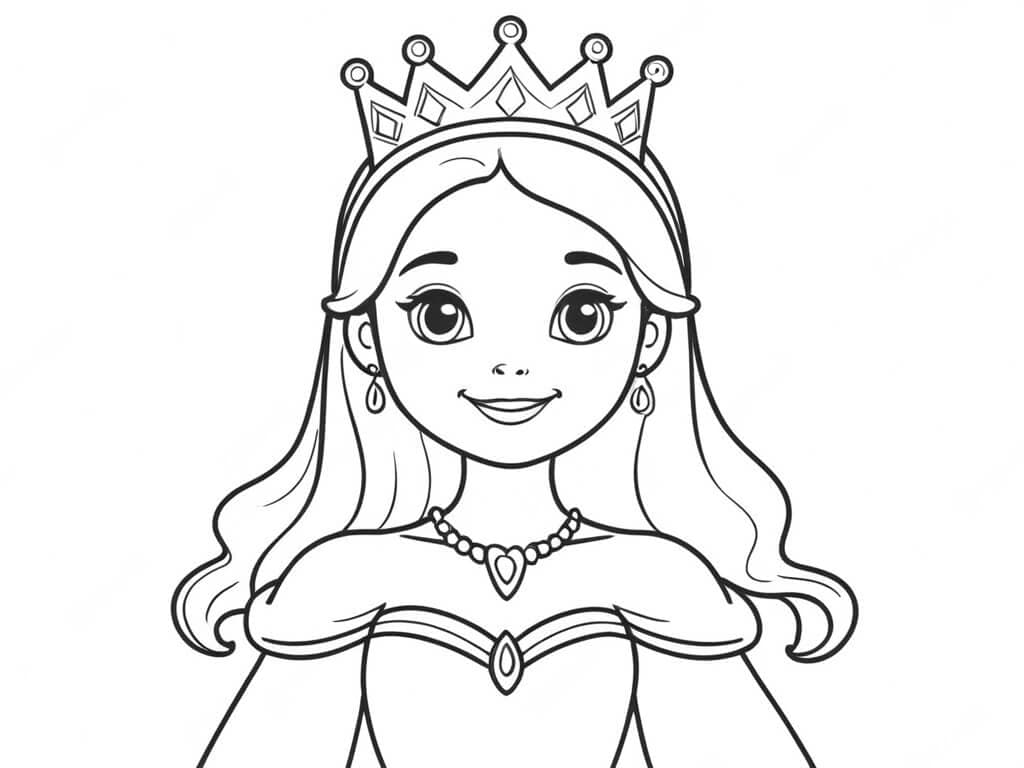 Corona da principessa da colorare